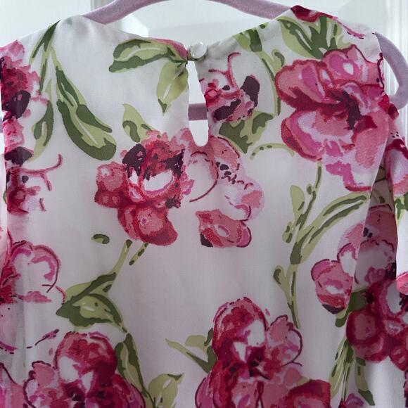 CRB Floral Cold Shoulder Dress - Size 8 - Wedding - Picture 3 of 4